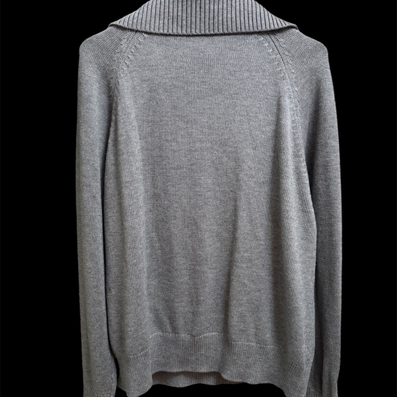 Ann Taylor Weekend Collection Gray Layered Mock Neck Long Sleeve Sweater Size XL - Picture 3 of 7